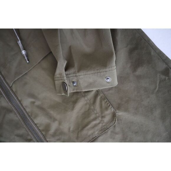 My Anorak 50838SN Women's Sz L Olive Green 2-Way Zip Hooded Trails Jacket - Picture 8 of 14